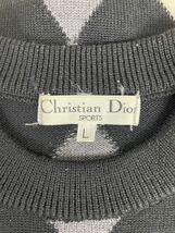 Vintage Christian Dior ヴィンテージクリスチャンディオール レディース　チェック　長袖 ニット セーター_画像3