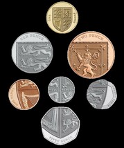 英10ペンス(0.10 GBP)ニッケル銅貨（非磁性）発行初年2008年[ロイヤルシールド] #4肖像 043 コイン 世界の硬貨 解説付き_画像5