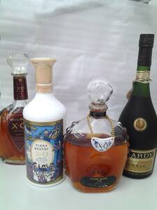 古酒未開栓　4本セット　サントリー　ブランデーXO　NIKKA　BRANDY　XO　A.HARDY　VSOP　デラックス　特級　コニャック