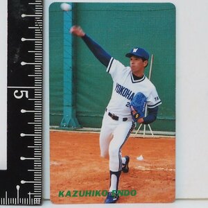 91 year Calbee Professional Baseball card No.73[. wistaria one .. hand Yokohama Taiyou ho e-ruz] Heisei era 3 year 1991 year that time thing Calbee extra Shokugan BASEBALL[ used ]
