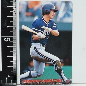 91年カルビープロ野球カード レアブロック No.202【山崎 賢一 外野手 横浜大洋ホエールズ】平成3年 1991年 当時物 Calbeeおまけ食玩 中古