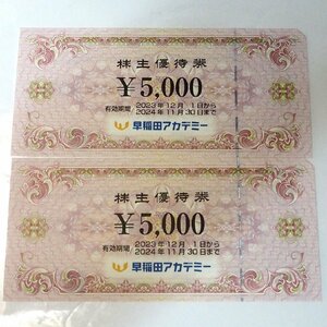 【最新】早稲田アカデミー 株主優待券 10000円分【有効期限2024年11月30日まで】クリックポスト発送【送料込】割引券 商品券 金券 学習塾