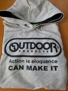 OUTDOOR PRODUCTS 160 パーカー トレーナー グレー アウトドア 長袖 フード