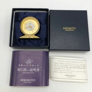 ※ジャンク扱い品　MIKIMOTO International／ミキモトインターナショナル　クォーツクロック　パール付き　（管１１５７５）