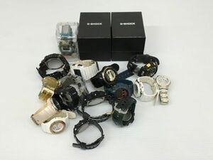 K18-685-1119-154【ジャンク】CASIO(カシオ) 腕時計 Baby-G/G-SHOCK(DW-6900/GA-110/DWX-112AS 他) まとめ売り 18点セット