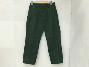 K18-720-1123-133▲【中古/美品】古着 ワコマリア×ディッキーズ PLEATED TROUSERS トラウザーパンツ グリーン「DICKIES-WM-PT11」Sサイズ