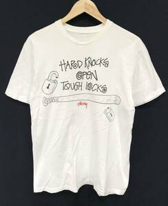 STUSSY × GILBERT HERNANDEZ HARD KNOCKS OPEN TOUGH LOCKS Tシャツ 半袖 カットソー 古着 ステューシー ギルバートヘルナンデス■1121A