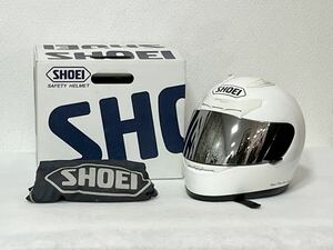 ●ショウエイ SHOEI フルフェイス ヘルメット X-8Rhi サイズ L 箱付き ホワイト 保存袋付き バイク 用品 14-3 