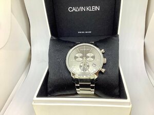 【美品】時計　CALVIN KLEIN　カルバンクライン　スイス製　メンズ Ck City Chronograph K2G27143