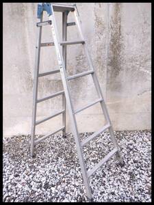 【引取限定】ハセガワ 6尺 6段 アルミ製 はしご兼用 脚立 RE-18 きゃ立 ハシゴ 梯子