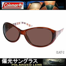 レディース Coleman コールマン 偏光サングラス ブラウン ドライブ ストライプ柄 おしゃれ CLA07-2_画像1