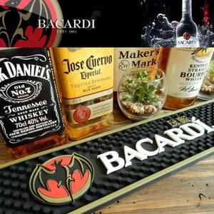 バーマット カウンター Bar Mat BACARDI バカルディ ラム酒 グラス置き／キッチン雑貨／車のダッシュボードやガレージのアクセに最適！ 