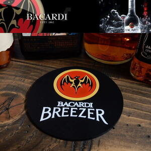 【2枚】BACARDI バカルディ ラム酒 COASTER グラス置き／キッチン雑貨 ラバーコースター..