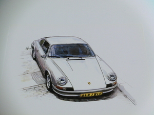 bowイラスト-ポルシェ911（901ナロー）Porsche -153-1991.05//AirCooled//930/964/993//1枚のみ