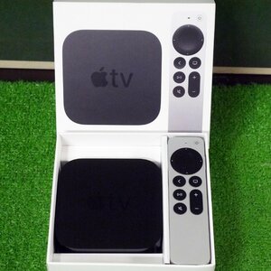 USED品・保管品 apple TV 4K HDR 64GB MXH02J/A 本体 リモコン 電源ケーブル 外箱 A2169 A2540 アップル 第2世代 初期化済み