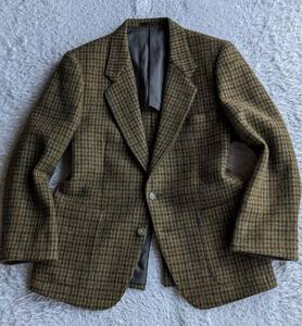 HARRIS TWEED ハリスツイード ウール 2B ジャケット 日本製 パッチポケット S～Mサイズ相当