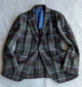 HACKETT LONDON ハケット ロンドン 英国 高級 ツイード ROBERT NOBLE ウール 2B ジャケット Lサイズ相当