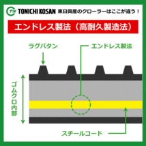 ヤンマー GS380 QB409045 400-90-45 東日興産 コンバイン ゴムクローラー クローラー ゴムキャタ 400x90x45 400-45-90 400x45x90_画像5