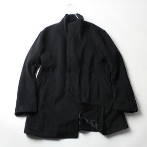 MUJI 無印良品 ウールコート ミドル丈 XLサイズ ブラック 23-1113fu09【4点同梱で送料無料】