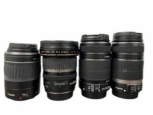 【現状品】CANON カメラレンズ4点まとめ EFS10-22mm 55-200mm 55-250mm×2(YTK-SJ1000)