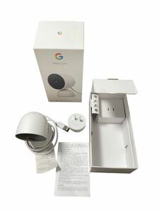 【現状品】Google Nest Cam グーグル ネストカム ホワイト 屋内用 電源アダプター式 (YTK-SA102) 18037 
