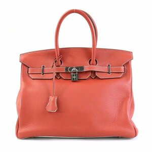 エルメス HERMES ハンドバッグ バーキン エクラ 35 トリヨンクレマンス サンギーヌ×ホワイト i0485