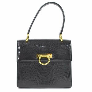 セリーヌ CELINE ハンドバッグ リザード ブラック i0427