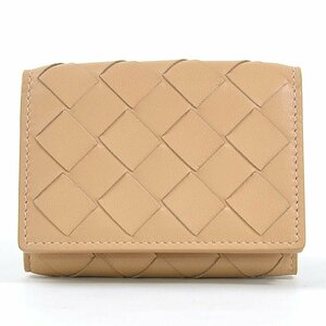 ボッテガヴェネタ BOTTEGAVENETA 三つ折り財布 イントレチャートナッパ カーフ/ラム スリッパ i0423