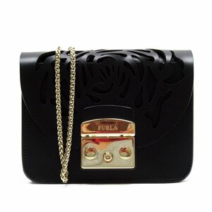 フルラ Furla 斜め掛けショルダーバッグ レザー ブラック t19069g