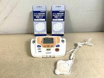 ◇FC67 オムロン 低周波治療器 ホットエレパルスプロ　動作確認済み　OMRON　HV-F310　粘着パッド付き◇N_画像1