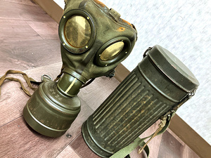 ■M30 ガスマスク WW2 Auer RL1-38/3 サイズ2 1941年 収納缶・フィルター・スペアレンズ付属 ドイツ軍 ミリタリー■ 
