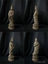 井波彫刻　高31cm 仏教工芸品　香樟材　時代彫刻　古美術　木彫仏教　精密彫刻 仏師で仕上げ品　聖観音立像_画像10