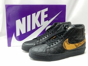 27.0cm【未使用タグ付】NIKE×SUPREME ナイキ/シュプリーム DV5078-001 SB ZOOM BLAZER MID QS スニーカー ブラック 黒 コラボ