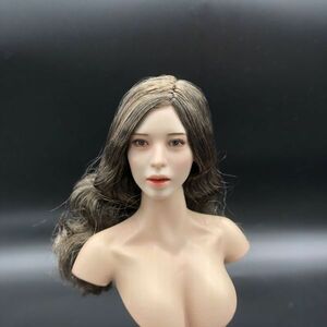 1/6　女性フィギュア用　ヘッド　1/6スケールヘッド　カスタムヘッドパーツ　D002　TBLeague/Phicen/ファイセン/JIAOU DOLL　　　