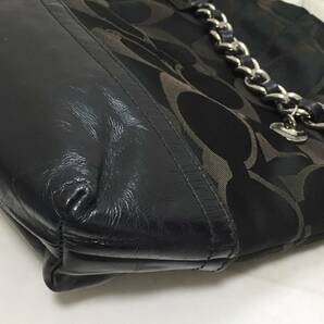 no18271 COACH コーチ F16860 シグネチャー レザー ナイロンキャンバス 2way ショルダー バッグ ポシェット ☆の画像5