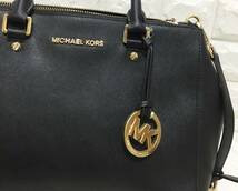 no17661 MICHAEL KORS マイケル コース 本革 レザー 2WAY ショルダー ハンド トート バッグ ☆_画像3