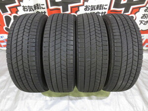 送料無料 ブリヂストン BRIDGESTONE VRX3 205/65R16 2021年 7.3mm 9分山 中古 スタッドレスタイヤ 4本 アルファード セレナ エスティマ