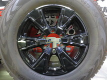 送料無料 社外アルミ 17×7.5J +25 139.7×6H 黒 + YOKOHAMA G075 265/65R17 9.0ｍｍ 中古 4本 スタッドレス ハイラックス サーフ プラド_画像4