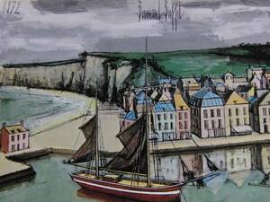 Art hand Auction Bernard Buffet, Bernard Buffet, Ship Series 24, Extremely rare framing plate, New frame included, postage included, iafa, Painting, Oil painting, Nature, Landscape painting