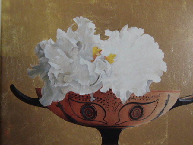 Yoshika Fujita, [Peonía (cerámica griega)], De una rara colección de arte., En buena condición, Nuevo con marco de alta calidad., envío gratis, pintura occidental, pintura al óleo, pintor japonés, Naturaleza muerta flores, Arte, Cuadro, Pintura al óleo, Naturaleza muerta