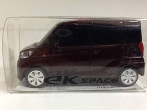 三菱 ekスペース E G e-アシスト B11A 前期型 2014年式~ 1/64 約5.3cm LED プルバックカー ミニカー 茶 カラーサンプル 色見本 非売品 新品