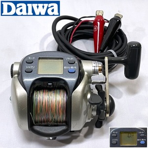 Daiwa ダイワ 電動リール SUPER TANACOMーS 500W バッテリー接続用 互換 電源コードケーブル付き 動作確認済み / 船用 ボート 釣り具 竿 糸