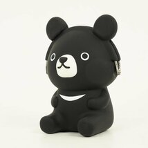 3D POCHI Friends BEAR ブラック /くま がま口 シリコン製 小銭入れ 小物入れ [F5370]_画像2