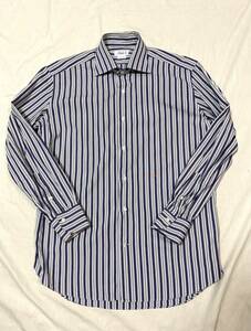 カミチェリア　サンフォート　ジャンネット　Sanfort ストライプドレスシャツ　41 ビームスF イタリア製　ハンドメイド