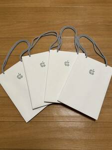 Apple 紙袋　4枚　セット売り　ホリデーバージョン