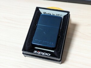 ZIPPO オイルライター ジッポー TITANIUM COATING BLUE チタニウムコーティングブルー 中古美品 96年 チタンコーティング