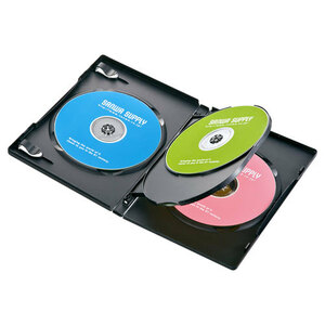 DVDトールケース 4枚収納 10枚セット ブラック 一般的なセルDVDと同じ厚さ14mm サンワサプライ DVD-TN4-10BKN 送料無料 新品