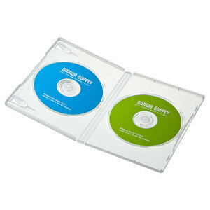 DVDトールケース 2枚収納 10枚セット クリア 一般的なセルDVDと同じ厚さ14mm サンワサプライ DVD-TN2-10CLN 送料無料 新品