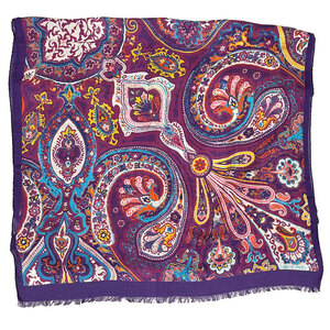  Etro stole lady's ETRO shawl scarf mo Dahl 90% silk 10% multicolor 1H020 5033 0600