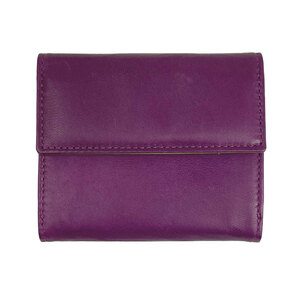  Etro purse lady's ETRO W hook folding twice purse dollar bill for ram leather purple series 12463 3993 7001